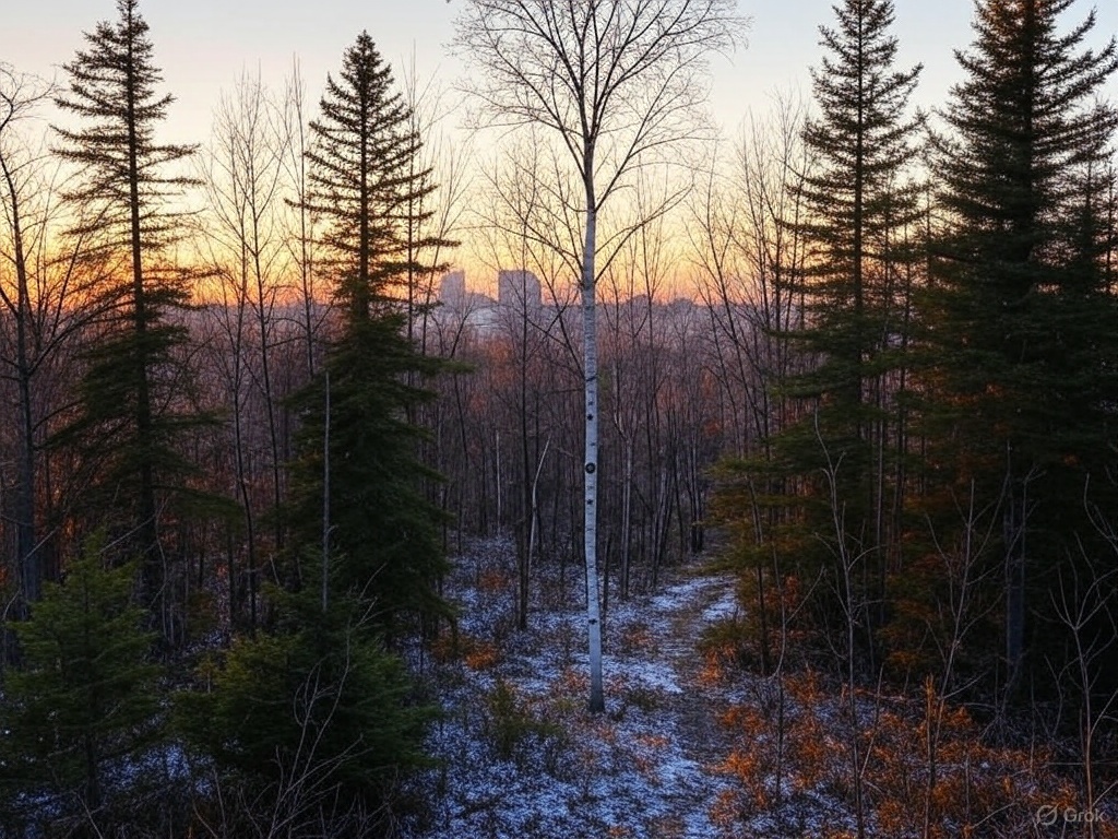 A forest close to the reservation in Canada