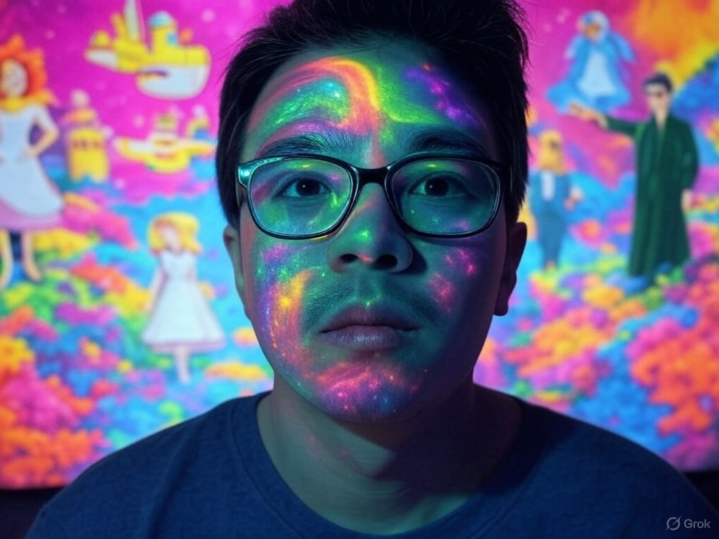 on psychedelics watching movies. Psychedelic movies